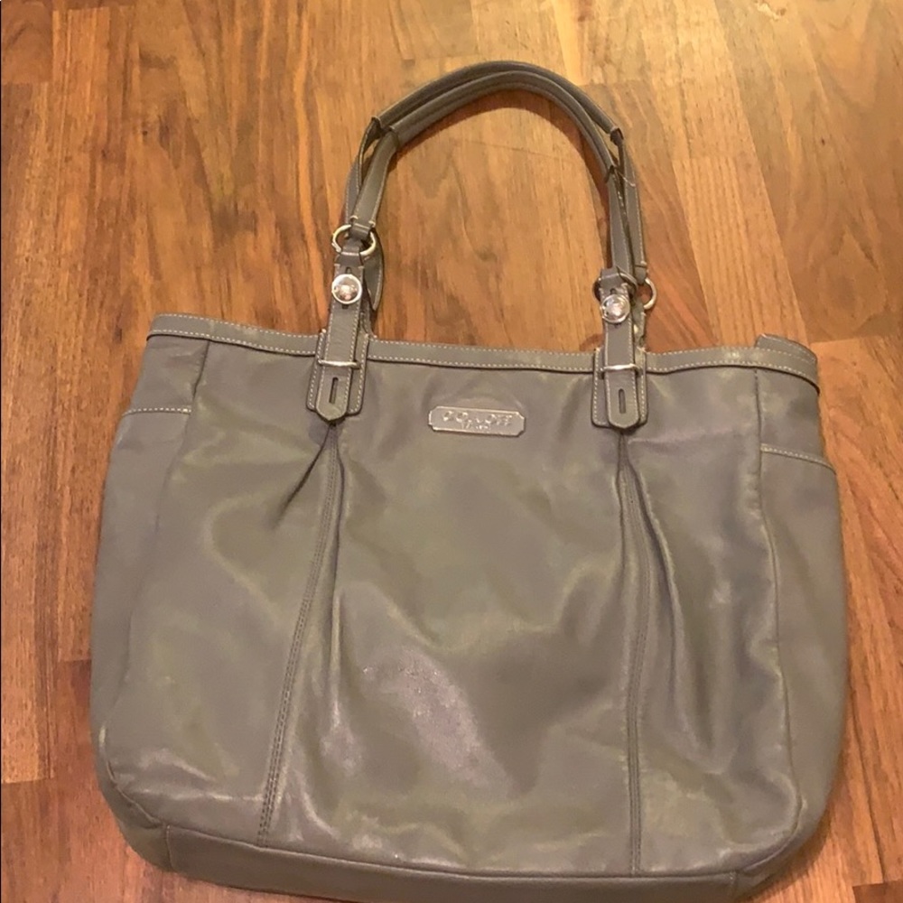 Coach leather handbag Grey